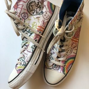 Converse sidewalk chalk high tops sneakers